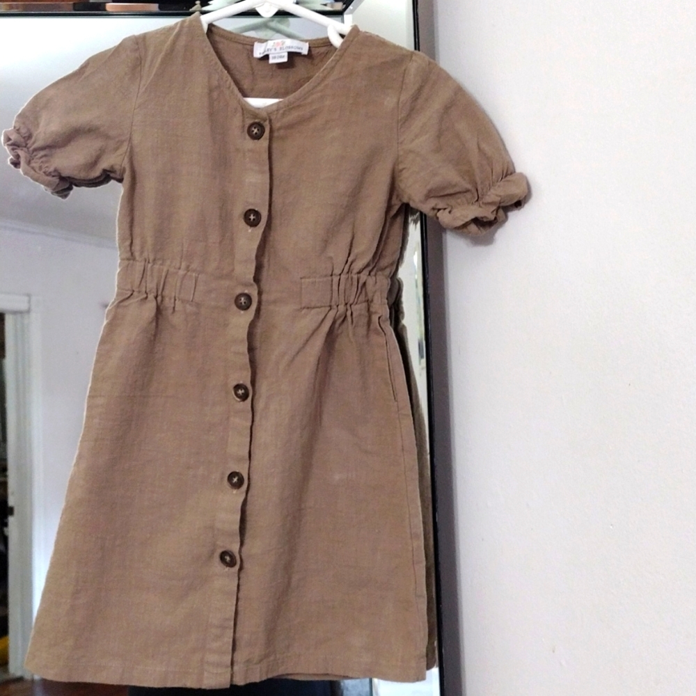 Boutique Brown Button Up Dress